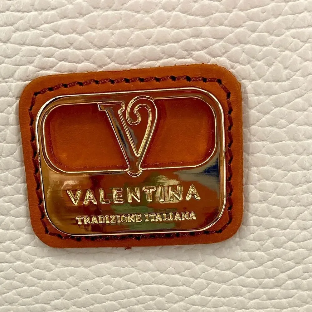 NWT Valentina Latte Pebbled Leather Hobo Italy